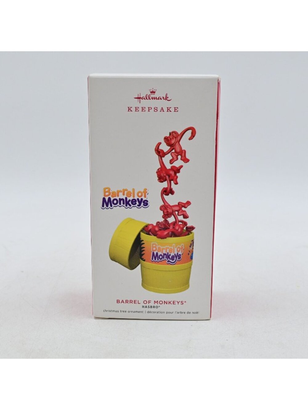 Hallmark Keepsake Barrel Of Monkeys Ornament W/ Box
